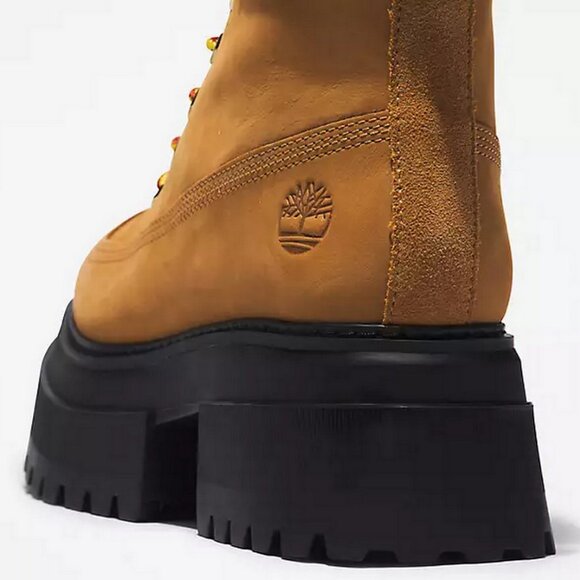 Timberland Women's Sky 6-Inch Lace Up Boot Combat Boots, Size 6.5 Wheat Nubuck - Picture 9 of 15